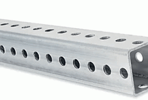 Poteau carré Homologué en acier galvanisé 2" x 2" x 8 pieds